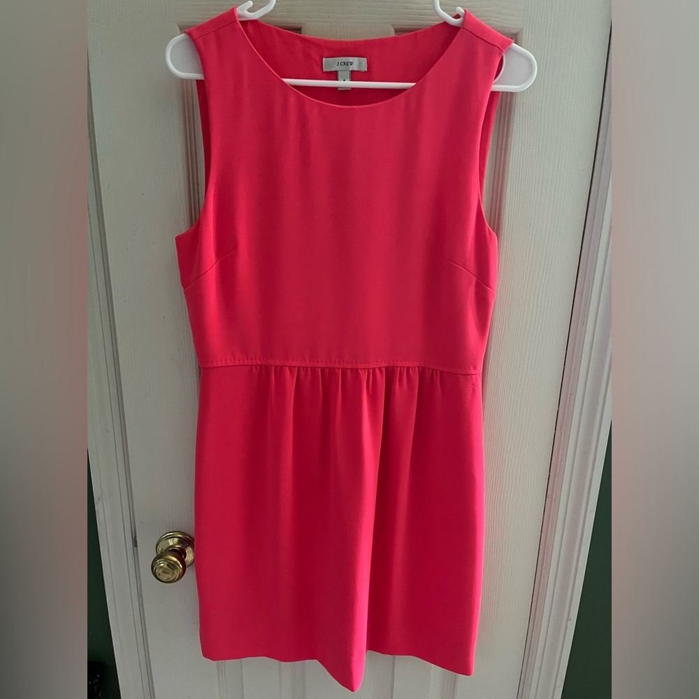 J crew bright pink coral dress